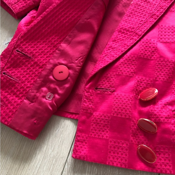 Vintage Louis Feraud Made in West Germany Short Sleeve Blazer in Hot Pink Size 4 - Picture 8 of 11